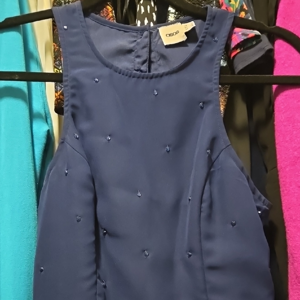 ASOS Blue Sleeveless Dress